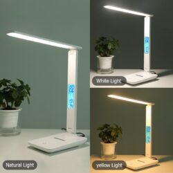LED DESK LAMP WITH TEMPERATURE AND ALARM CLOCK